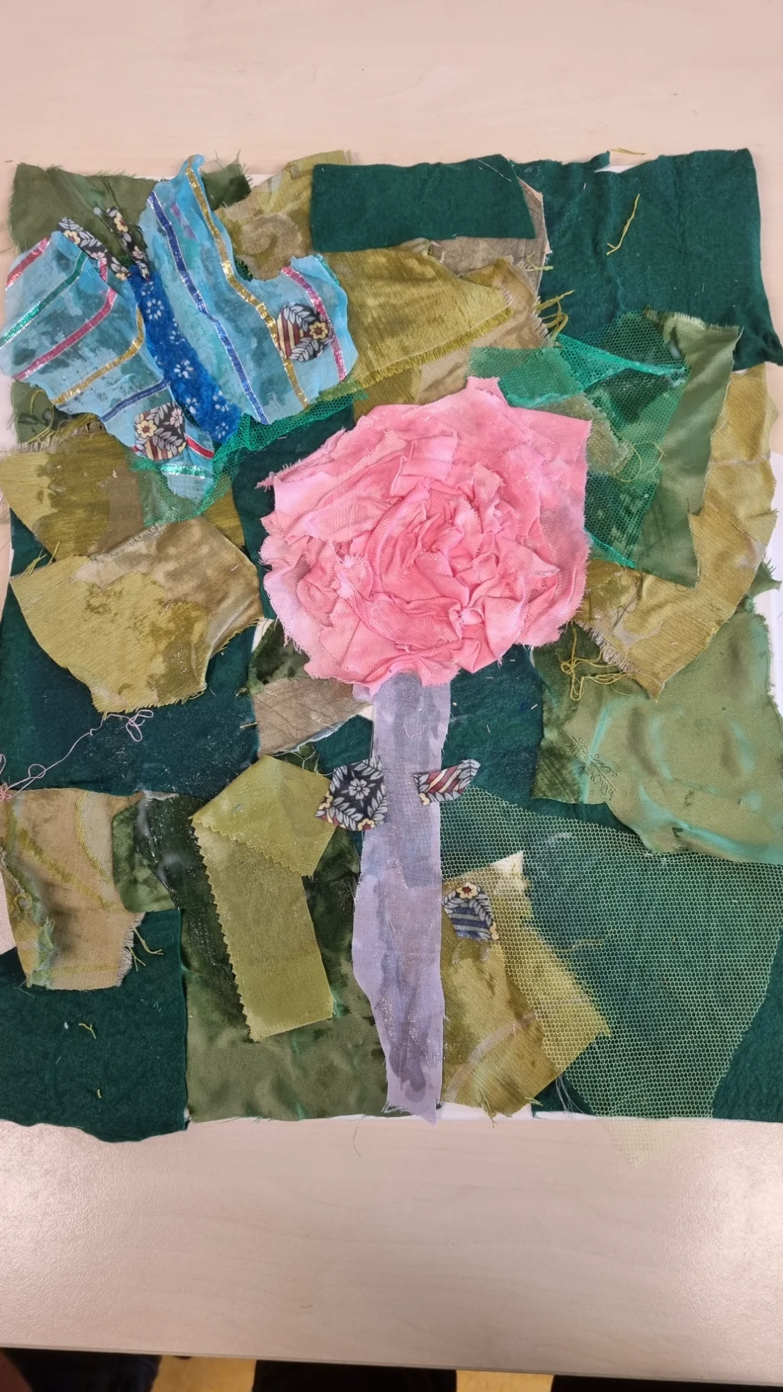 Textiel collage workshop